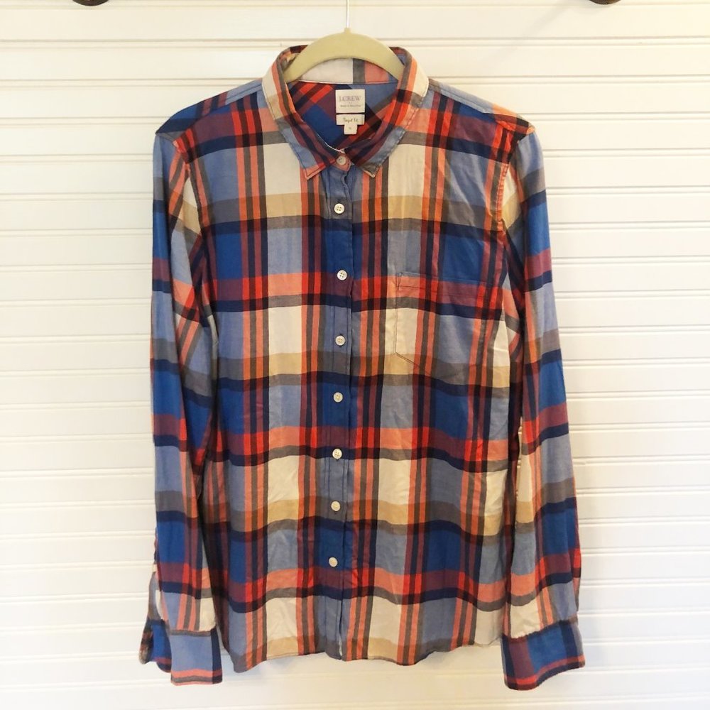 J Crew Perfect Fit Boyfriend Shirt